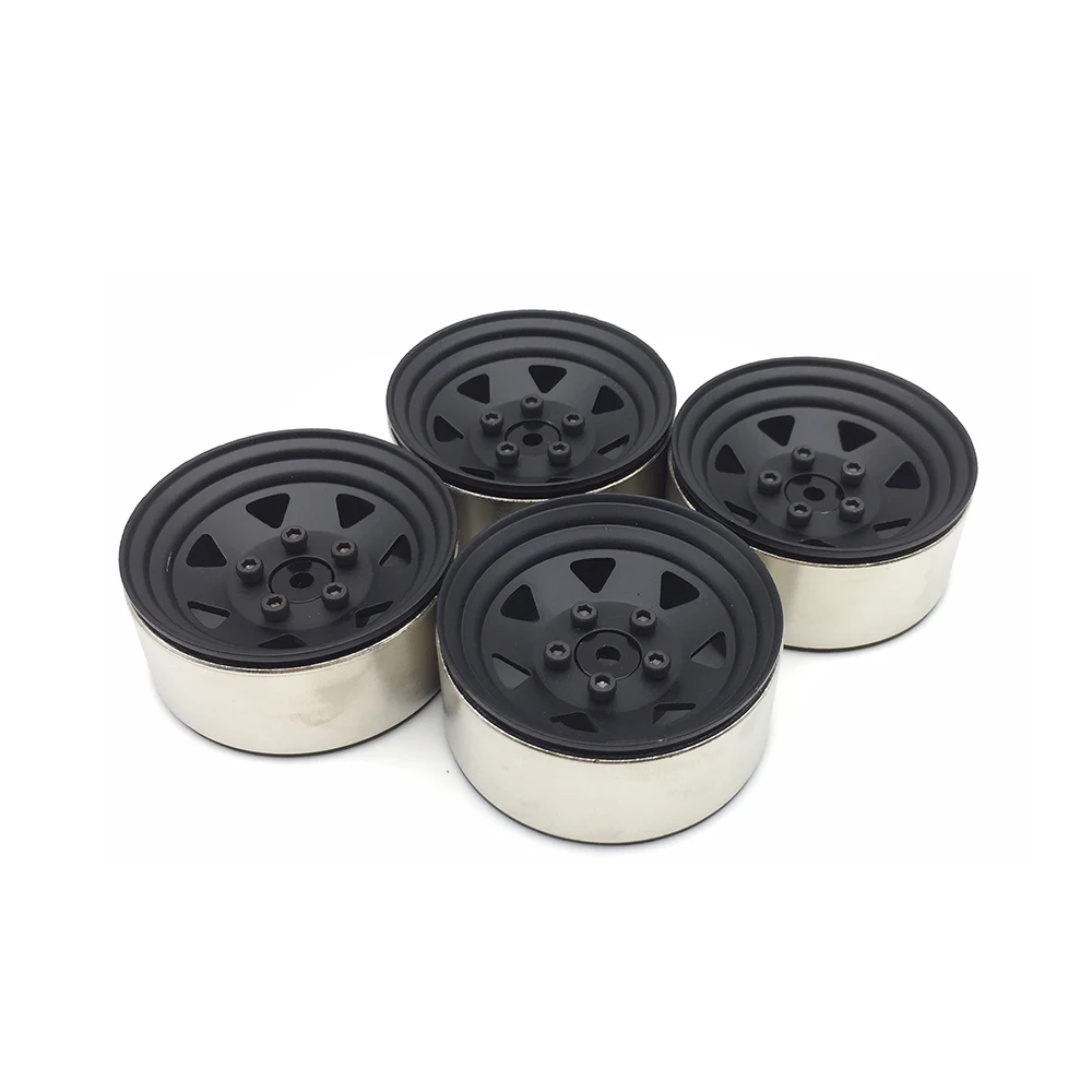 4PCS font b RC b font Crawler 1 10 Alloy Wheel Rim 1 9 Inch BEADLOCK
