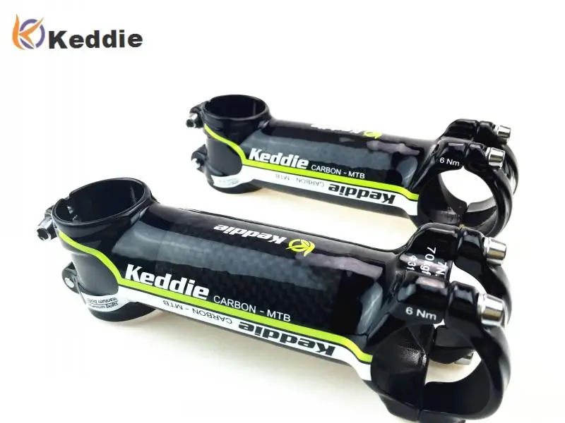 

Keddie Road Bike MTB Handlebar Stem Carbon Fiber Aluminum Alloy MTB Mountain Biking Carbon Stem Cycling Bicycle Parts 31.8mm