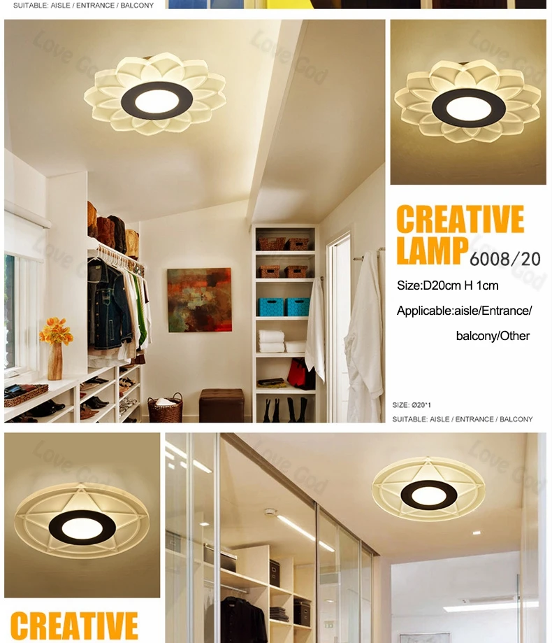 Современный LED блеск Luminarias Para Sala светодиодные лампы для дома проход, коридор, балкон кухня вход светильники