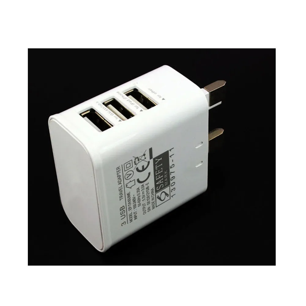 Высокая передача Uk Plug 2,4 3 порта Usb Ac адаптер питания зарядное устройство для мобильного телефона для Ipad/смартфона#10