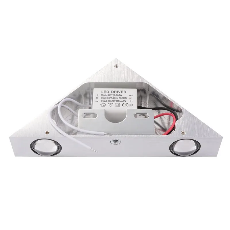 Modern Led Simple Wall Lamp 3W Aluminum Body Triangle Wall Light For Bedroom Home Lighting Luminaire Bathroom Light Fixture Wall (1)