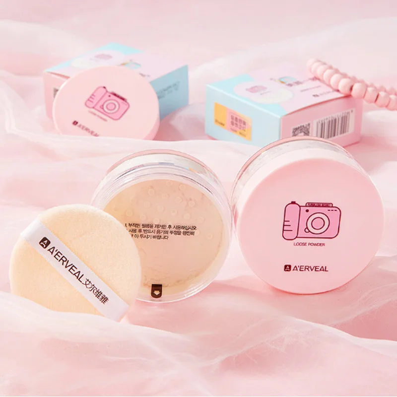 

A'ERVEAL brand Elegant and beautiful soft and light cosmetic powder concealer waterproof durable oil control powder