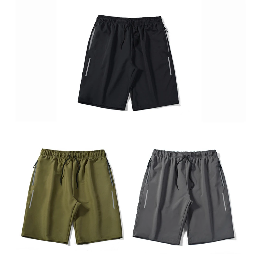 OA мужские тренажерные залы летние фитнес шорты с застежкой "молния" Бодибилдинг повседневные стрейч короткие тренировки подходят тонкие дышащие тренировочные тонкие мужские