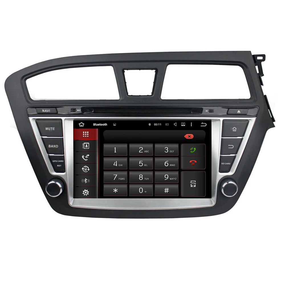 Sale 8 Inch Car DVD GPS Player For Hyundai I20 2014 2015 Android 7.1 Auto Radio RDS Bluetooth Mirror Link RK3188 Wifi 8G Map DAB+ OBD 4