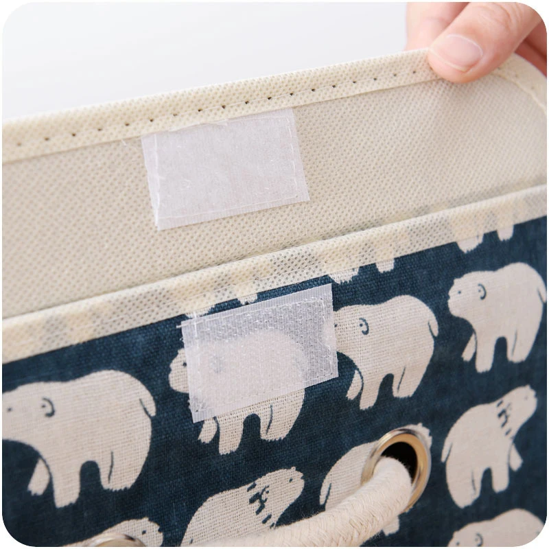 3 قطع seluna طوي صناديق التخزين مع غطاء القطن للماء قماش الكتان صناديق مربع لعبة الملابس تخزين سلة الغسيل منظم