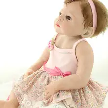 Лучшие дети reborn baby dolls 58 см полный силиконовый материал волосы с корнями прочный безопасный лучшие игрушки для малышей в подарок