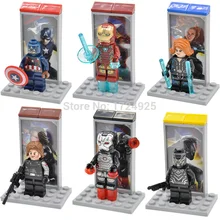 Única Venda Capitão América Figura Guerra Civil Winter Soldier Viúva Negra Homem De Ferro Blocos Marvel Herói Modelos Brinquedos