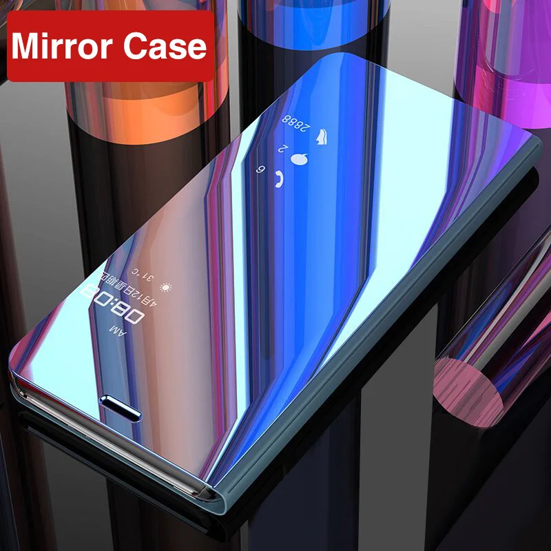 

Smart Leather Mirror Flip Case For Samsung Galaxy A70 A40 A50 A10 A20 A30 A80 A60 M20 M30 M10 Front Back Covers Samsun A 70 A 50