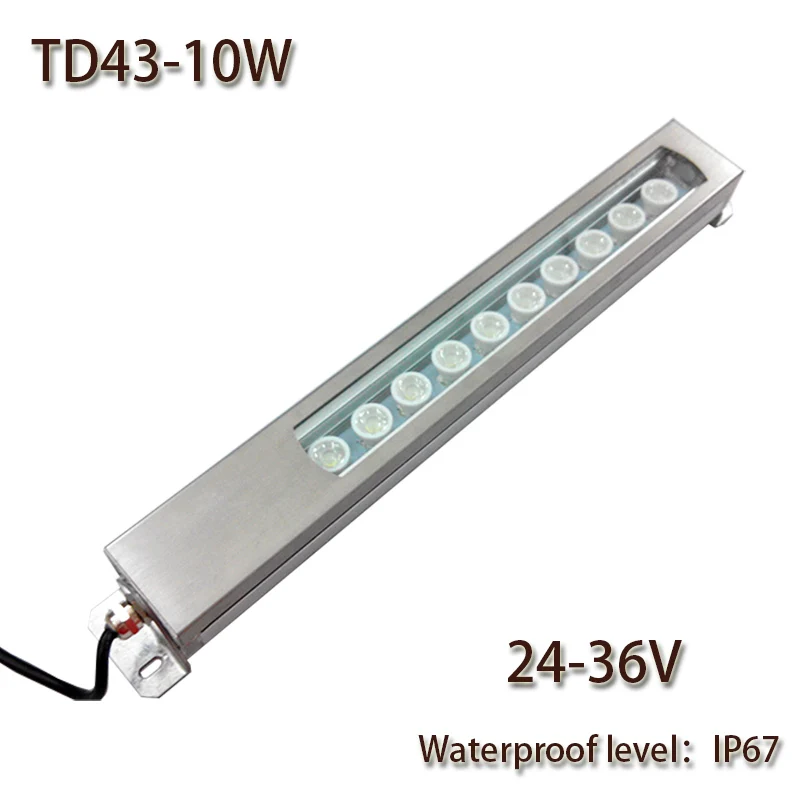 

HNTD Led Panel Light 10W DC 24V/36V/48V Concentrating Metal LED work light waterproof IP67 CNC machine work tool lighting TD43