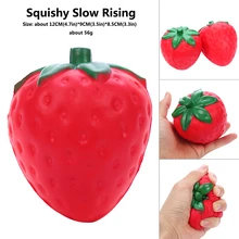 New Arrived 12CM Jumbo Strawberry squishy fruit Super Slow Rising kawaii Squeeze soft Slow Rising Cream Scented antistress toys