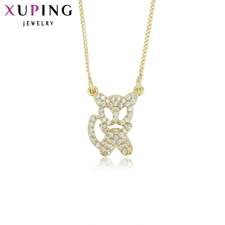 Xuping High Quality Nice Gold Color Necklace Fashion Necklace Popular
