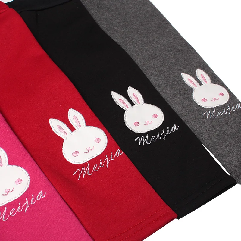 Casual Warm Baby Girls Pants Fall Winter Pattern Kids Trousers Solid Elastic Wasit Pencil Pants Girls Cartoon Embroidery Pants (28)