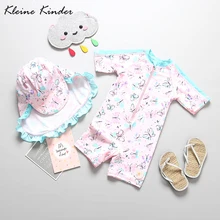 Купальный костюм для девочек; детский цельный купальный костюм с принтом бабочки; одежда для купания с шапочкой для маленьких девочек; детская пляжная одежда