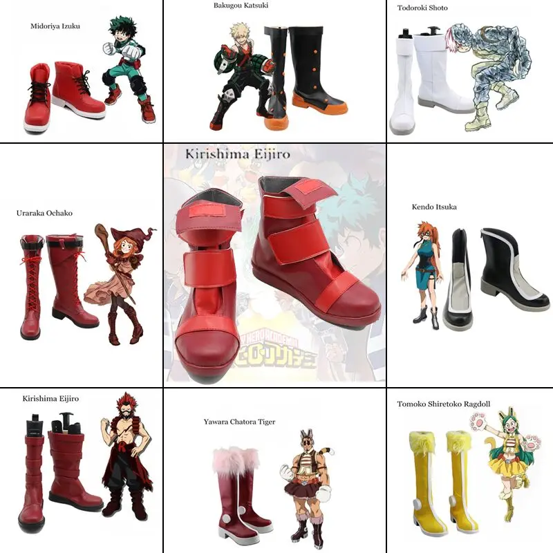 My Boku No Hero Academia Todoroki Shouto Ochako Uraraka Cosplay shoes