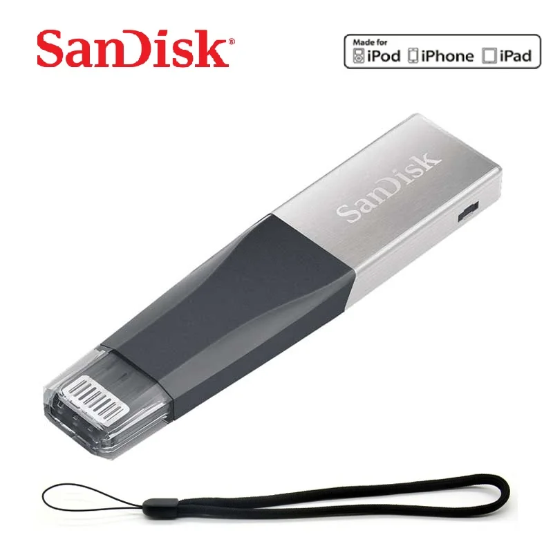 SanDisk Mini iXpand Lightning USB Flash Drive 16GB 32GB 64GB 128GB Pen Drive USB 3.0 PenDrive USB Stick for iPhone iPad Apple SanDisk Mini iXpand Lightning USB Flash Drive 16GB 32GB 64GB 128GB Pen Drive USB 3.0 PenDrive USB Stick for iPhone iPad Apple