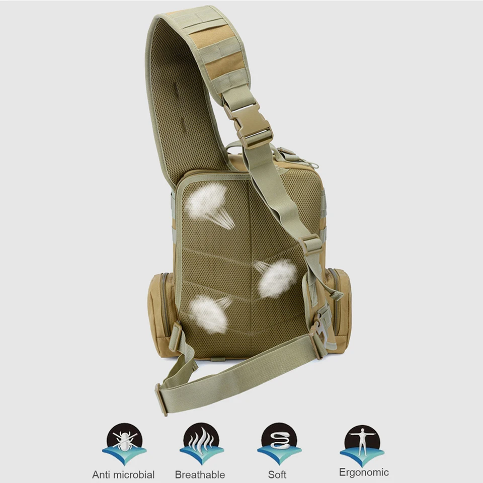 Outdoor Sport Taktische Tasche Military Taschen Assault Camouflage Bagpack Wasserdichte Schulter Tasche Pack Molle Messenger Brust Daypack