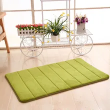 Коврик для ванной из пены с эффектом памяти коралловый бархат Противоскользящий коврик для ванной комнаты великолепный 40x60 50x80 полоска флис высокая впитываемость ковер