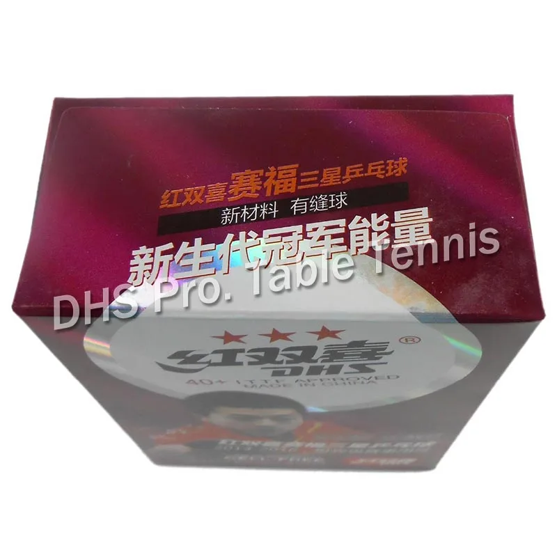 12 шт. DHS 3-star(3 звезды, 3 звезды) 40+(новые материалы) белые мячи для настольного тенниса/пинг-понга