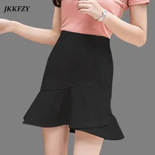 JKKFZY Новое поступление для женщин Элегантный Короткая Юбка взлетно посадочной полосы Дизайн Дамы Мини