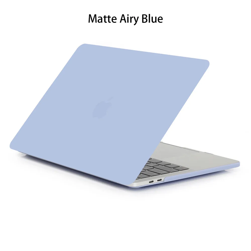 Матовый ноутбука Чехлы для MacBook Pro retina 12 15 Air 11 13,3 цвет чехол для нового IPad Pro 13 15,4 дюймов с сенсорной панелью A2159 - Цвет: Matte Airy blue