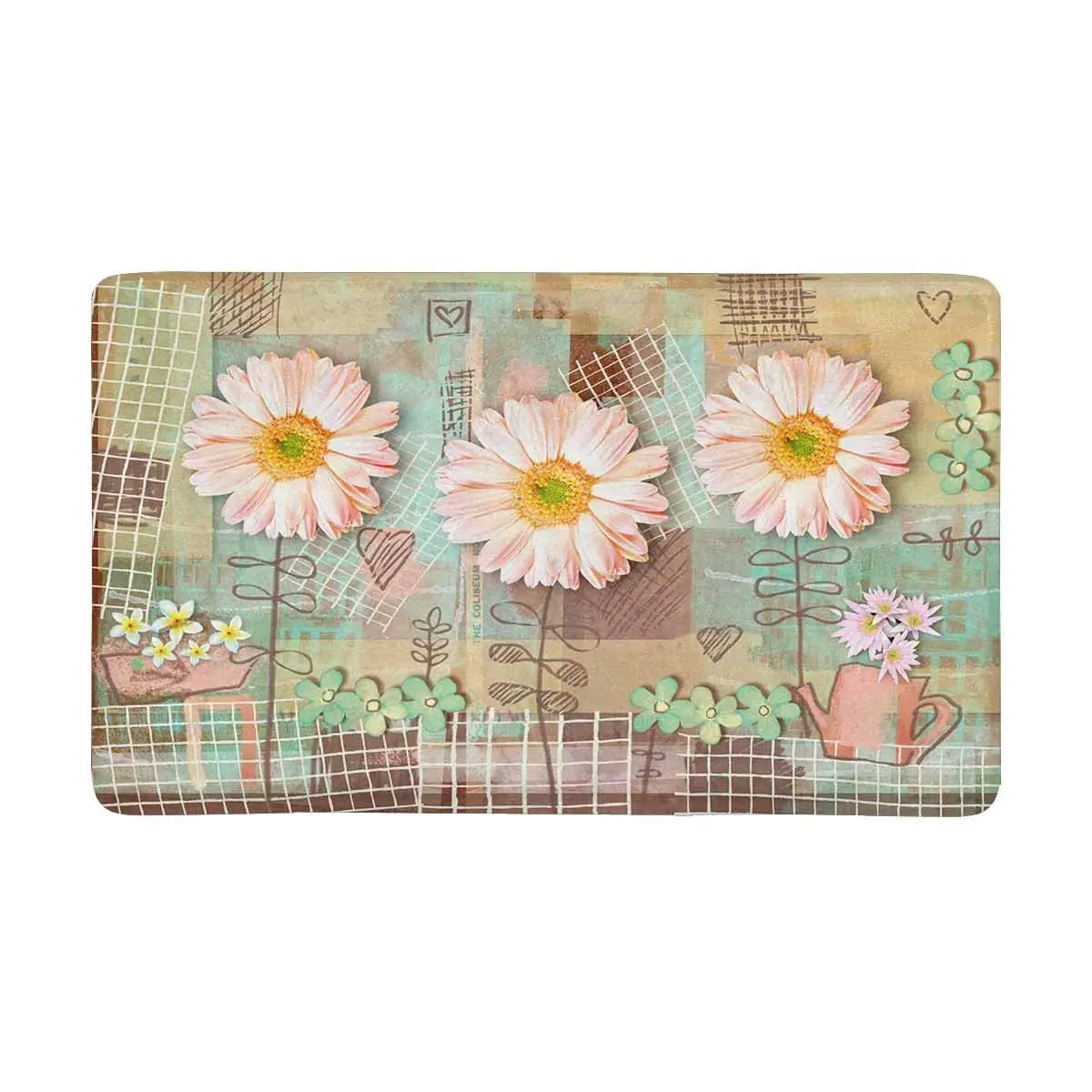 Элегантный цветочный розовый Дверной Коврик противоскользящий входной коврик напольный коврик домашние дверные коврики домашний декор резиновая подложка х-большой