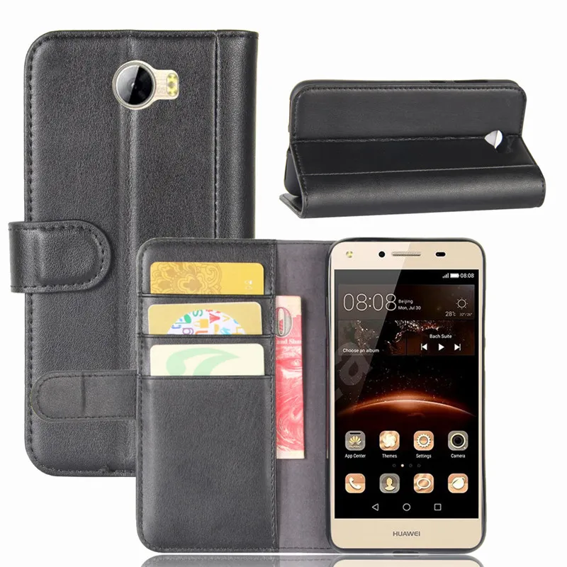 For Huawei Y6 II Compact Case Huawei Y6 II Compact Cover 5.0 Genuine Leather Flip Case For Huawei Y6 II Compact Phone Case Bag (8)