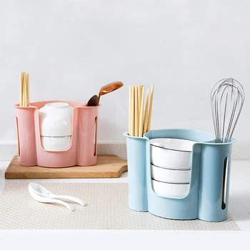

PP plastic tableware desk storage organizer plate Bowl shelf chopsticks Drain rack for Kitchen supplies