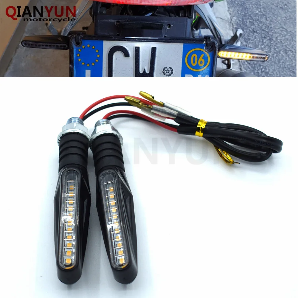 

Universal Motorcycle LED Flexible Turn Signal Indicator Amber Light For KTM Duke 125/200 Duke 390 RC8 / R 1290 Super Duke R 990