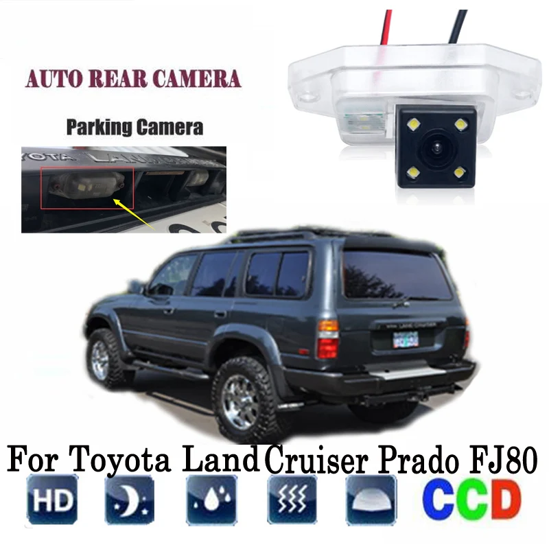 

Rear View Camera For Toyota Land Cruiser Prado FJ80 CCD Night Vision Reversing Camera license plate camera backup