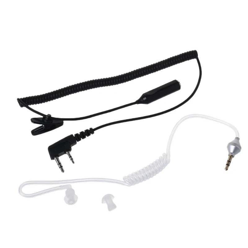 

2-Pin PTT Mic Headset to 3.5mm Air Acoustic Tube Earpiece for Baofeng UV-5R 888s