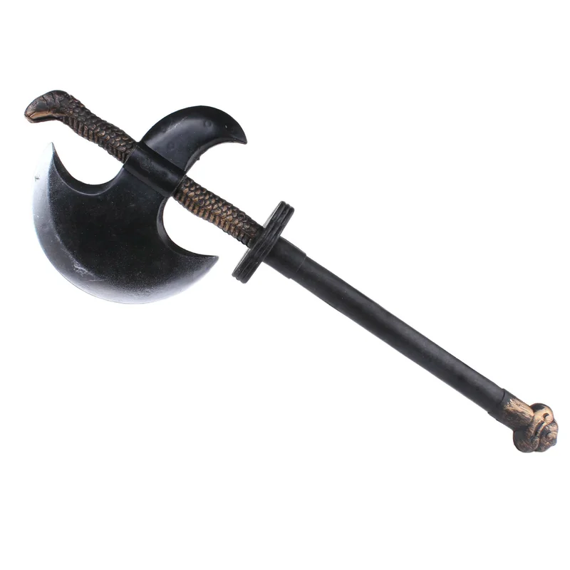 

Halloween Show Prop Game Prop Children Toys Serpentine Single Side Axe Ancient People Arms Axe