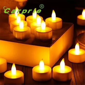 

Super 12pc LED Tea Light Candles Realistic Battery-Powered Flameless Candles