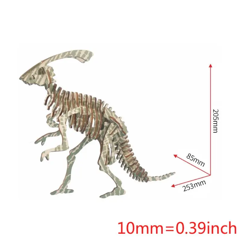 Моделирование 3D динозавр модель древесины собрать головоломки разобрать головоломки Дети интеллект обучающие игрушки для детей подарок
