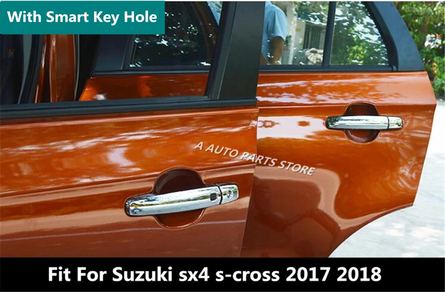 Car ABS Door Handle Cover trim with smart key hole for Suzuki S-cross 2014 2015
