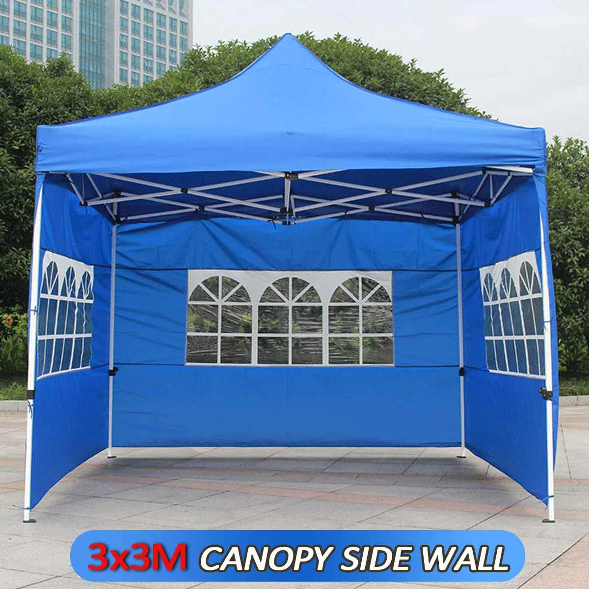 

Oxford Cloth Party Tent With Sides Waterproof Garden Patio Outdoor Canopy 3x3m Sun Wall Sunshade Shelter Tarp Sidewall Sunshade