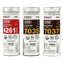 60 шт M& G гелевая ручка для заправки шариков 0,5 мм Студенческая офисная гелевая ручка для заправки синий черный микс AGR670J6