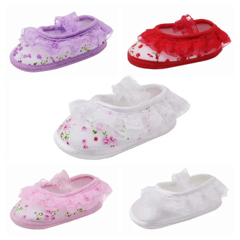 

Fashion Baby Sandals Summer Casual Baby Patchwork Floral Print Girls Sandals Lace Bowkont Decoration First Walkers V