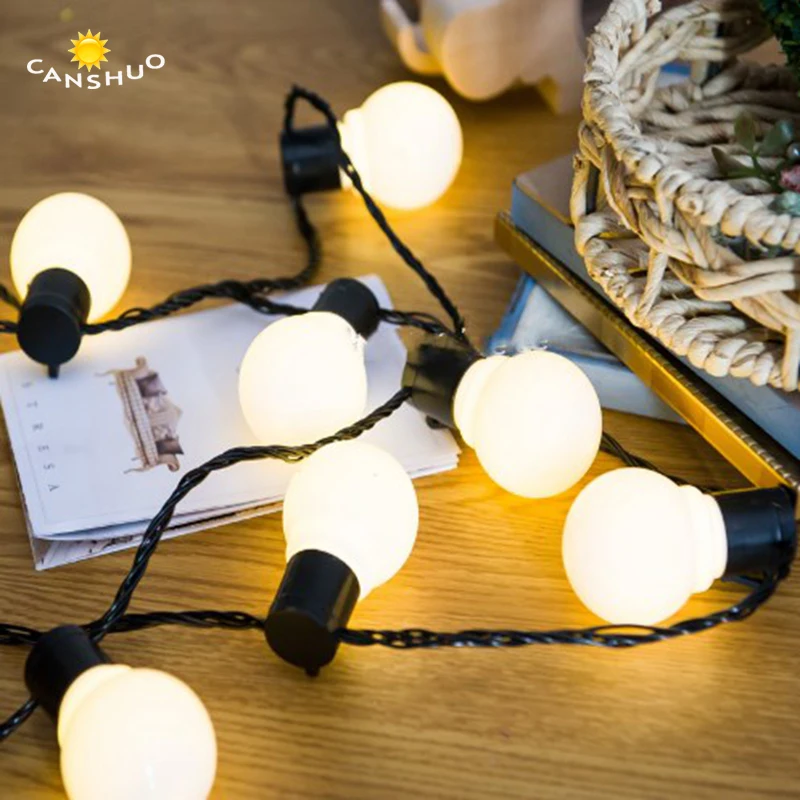 

CANSHUO 5CM Big Ball LED String Light Christmas10M 38Bulbs Globe Balloons Fairy String Garland Outdoor wedding New Year Lights