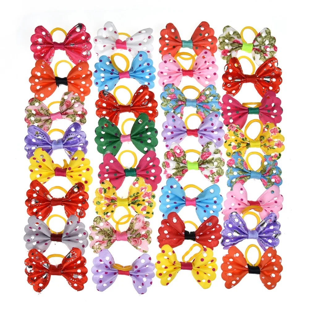 Buy New 100pcs/lot Cut Pet Supplies Dog Pet hair bows