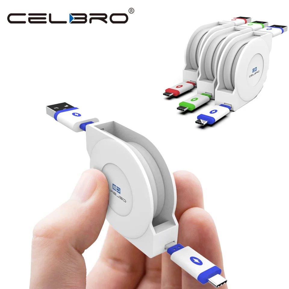 

1M 2M 3M Retractable USB Type C Cable USB C Charging Cable Phone Charger Adapter Type-c Charging Wire Cord for Samsung Huawei
