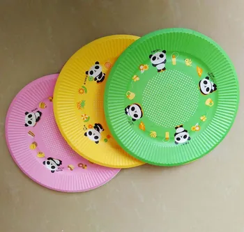 

7inch High quality disposable paper plate cute beer dish plates export Japan Children birthday party supplier 50pcs/lot