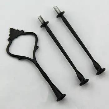 

wholesale 3 tiers small Crown crystal cake stand handles/ ceramic tiered fruit holder with free shipping.120 sets/ bag