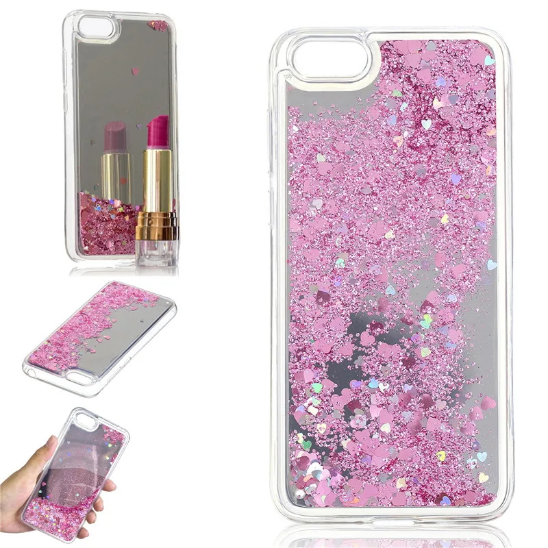 

Dynamic Liquid Quicksand Glitter Phone Case For Huawei Y5 2018 Fundas Mirror Case Back Cover For Huawei Y5 Prime 2018 Capa