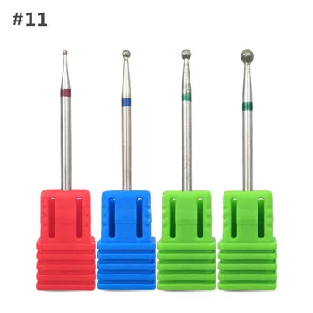 

HYTOOS 4Pcs Ball Diamond Nail Drill Bit 3/32" Rotary Manicure Bits Cuticle Remove Tool Drill Accessories Nail Mills D11