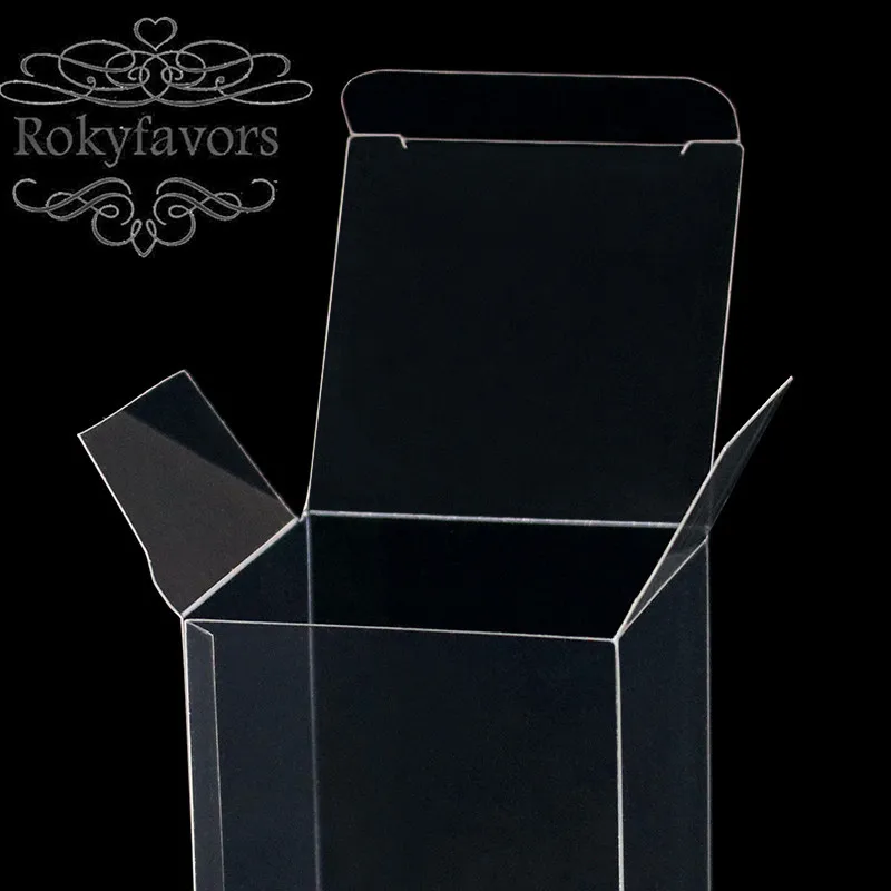 50 шт. 5 см x 5 см x 8 см против царапин прозрачный пластик ПВХ коробка для макарун Свадебная вечеринка Сладкий Кошелек для карт приемные принадлежности