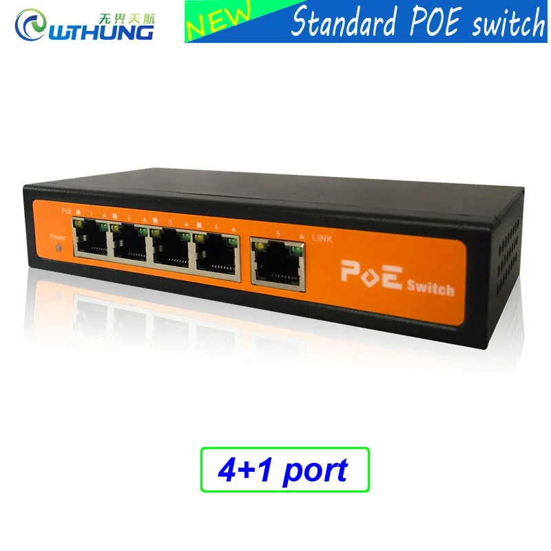 

New upgrade metal PoE Switch 5ports Smart 100Mbps gigabit Support IEEE802.3,802.3u,802.11af/at For IP Camera power over Ethernet