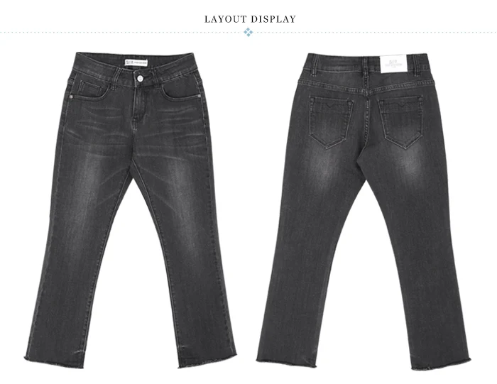 LEIJIJEANS Новое поступление весна Черный и белый цвета расклешенные джинсы Большие размеры для женщин с середины талии повседневные джинсы с