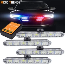 4×6 Ha Condotto La Luce Della Polizia Ambulanza DC 12 v Auto Luce Lampeggiante Vigili Del Fuoco Luci Di Emergenza DRL Giorno Corsa e Jogging Lampeggiatore strobe Attenzione Luce