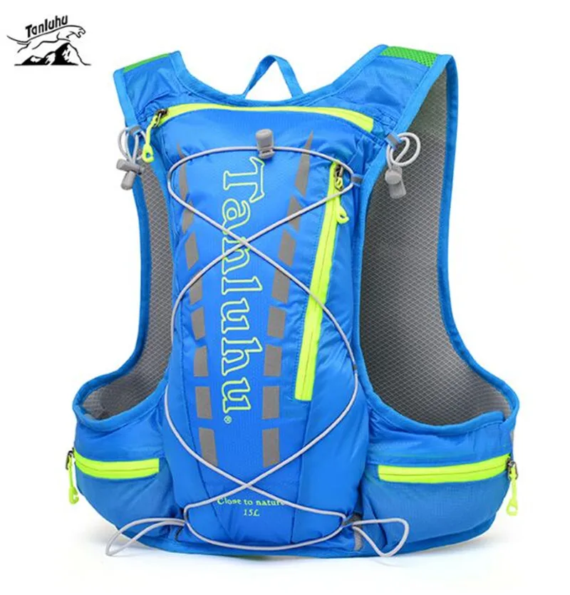 TANLUHU 15L Marathon Outdoor Sport Vest Trail Running Bag Hydration Backpack Climbing Running Backpack Hiking Cycling Rucksack