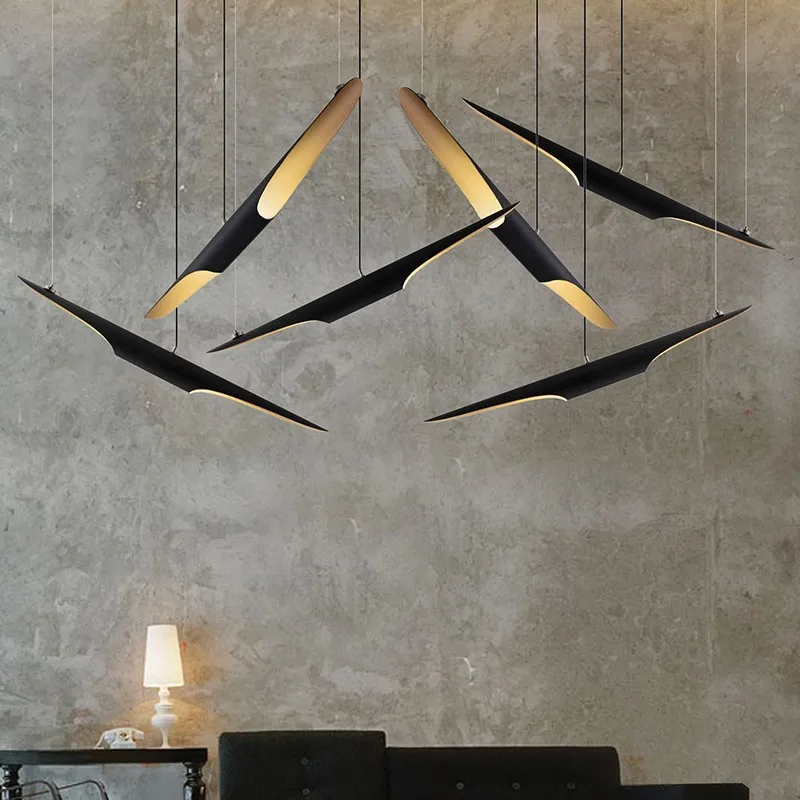 Скандинавский минимализм, модный подвесной светильник, 2* E27 110/220V Алюминиевый домашний выставочный зал, декоративное освещение, подвесной светильник